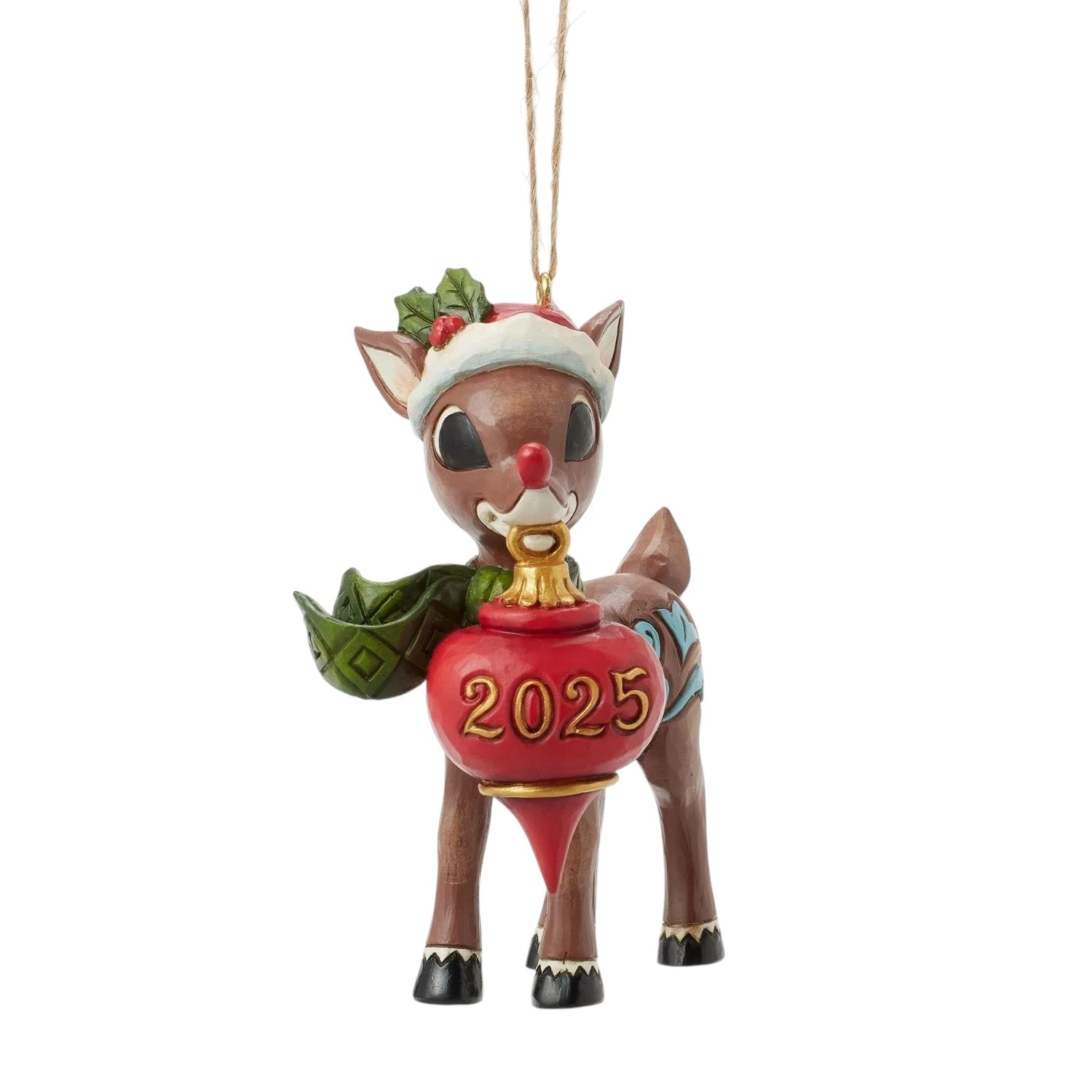 Rudolph With Oversized Ornament - Dated 2025 2 Rudolph With Oversized Ornament - Dated 2025 - Image 2