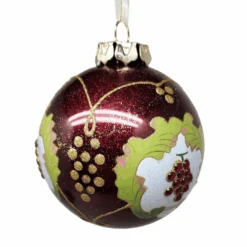 STERLING Grape Glass Ball Ornament - -Country Christmas Loft Shop ac2tmz3o1emosdn6ejaj