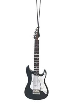 5 Inch Electric Guitar Ornament - Black