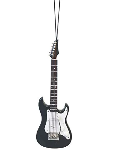 5 Inch Electric Guitar Ornament - Black 1 5 Inch Electric Guitar Ornament - Black