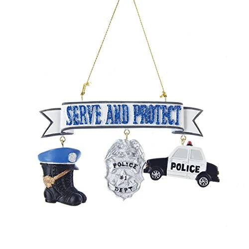 Kurt Adler Serve And Protect Policeman - 4.25" 1 Kurt Adler Serve And Protect Policeman - 4.25"