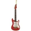 5 Inch Electric Guitar Ornament - Red