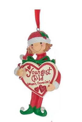 Kurt Adler Mom's Favorite Child Ornament - Boy - First Born 2 Kurt Adler Mom's Favorite Child Ornament - Boy - First Born - Image 2