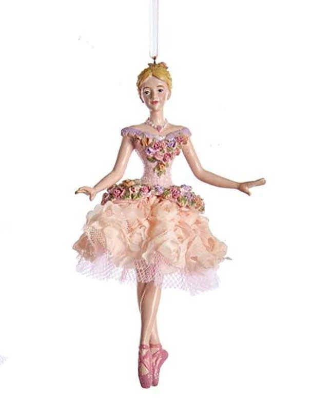 Kurt Adler Blush Pink Ballerina Ornament - Second Position 1 Kurt Adler Blush Pink Ballerina Ornament - Second Position