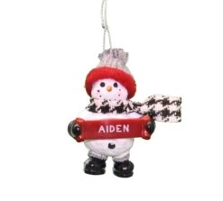 Cozy Snowman Ornament (Letters A - F) - -Country Christmas Loft Shop b5yenrtifqxwezlcsptb