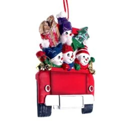 Kurt Adler Snowman On Truck Ornament - Family Of 2 -Country Christmas Loft Shop b7etoztrbolnb3kh4jay