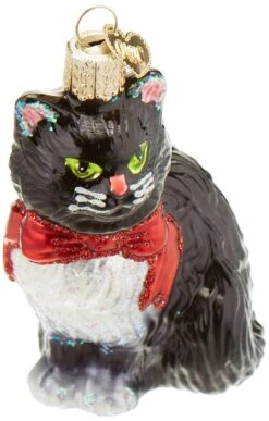 Tuxedo Kitty Glass Ornament -Country Christmas Loft Shop babwdnrm3zecnlnx0hsi