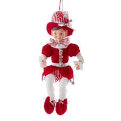 Kurt Adler Kringles Peppermint Elf - 15 Inch Ornament