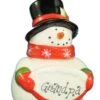 Ceramic Snowman Bell Ornament - Grandpa