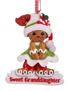 Kurt Adler Gingerbread Special Granddaughter Ornament