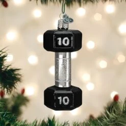 Dumbell Weight Glass Ornament -Country Christmas Loft Shop bgkhxqt0xq8ny8iki0i6