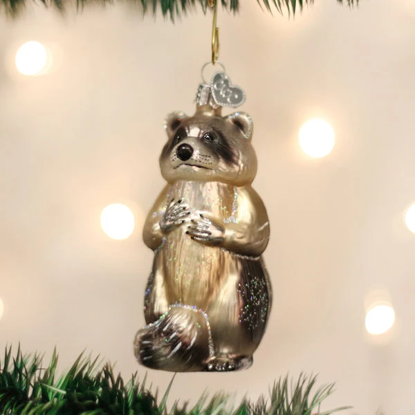 Racoon Glass Ornament 5 Racoon Glass Ornament - Image 5