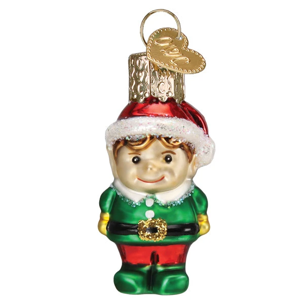 Gumdrop Mini Elf Glass Ornament 1 Gumdrop Mini Elf Glass Ornament