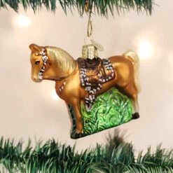Old World Christmas Western Horse Glass Blown Ornament -Country Christmas Loft Shop bvapu1hlk29lvbm41lzg
