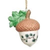 Roman Porcelain Acorn Ornament With Cardinal