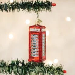 Old World Christmas English Phonebooth -Country Christmas Loft Shop c05jnyqpmcfdssaexlwr