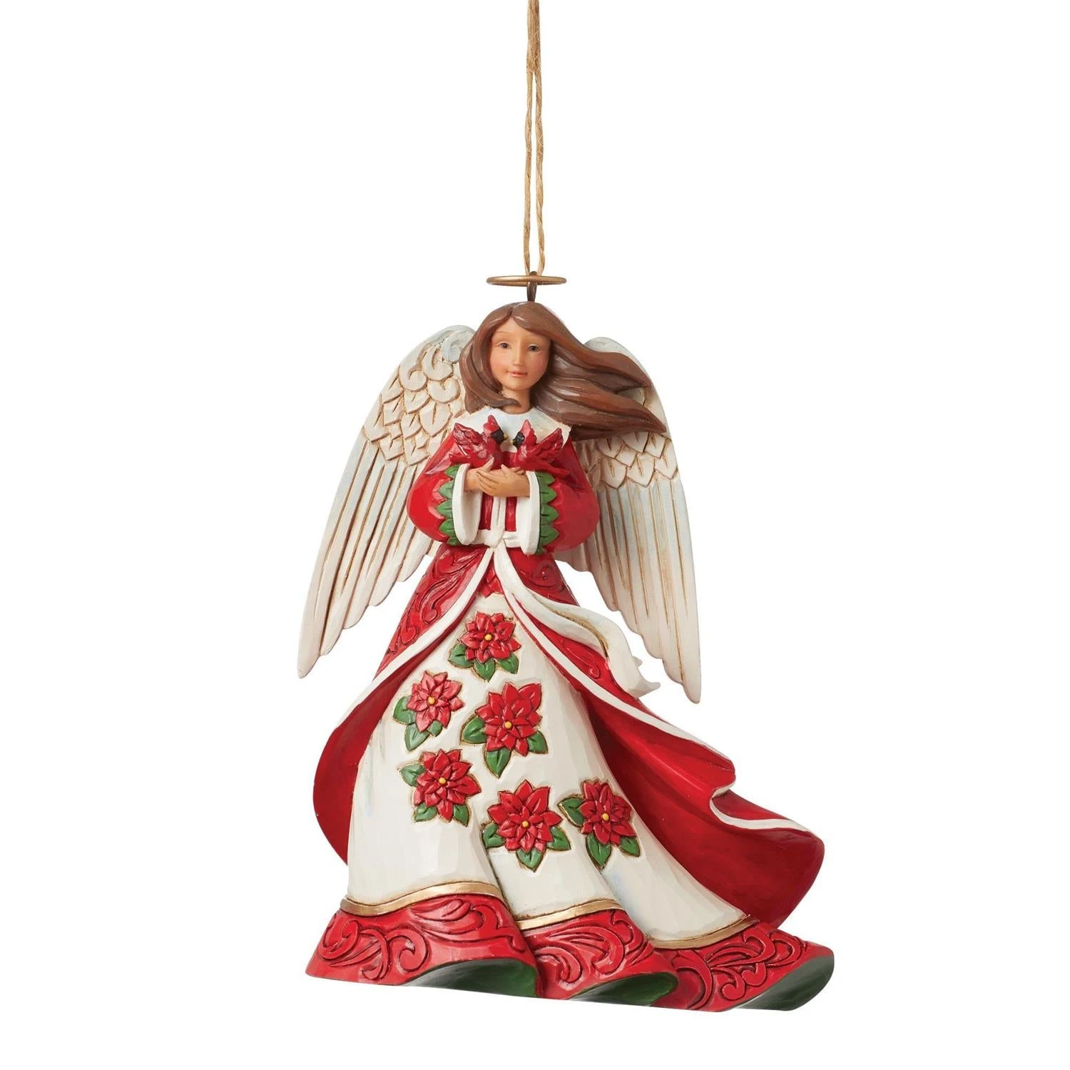 Christmas Poinsettia Angel Ornament 1 Christmas Poinsettia Angel Ornament