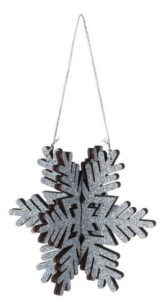 Wooden Snowflake Ornament - 3 Wooden Snowflake Ornament - - Image 3