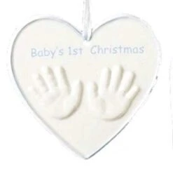 Roman Hands In Heart Babies First Christmas - Blue