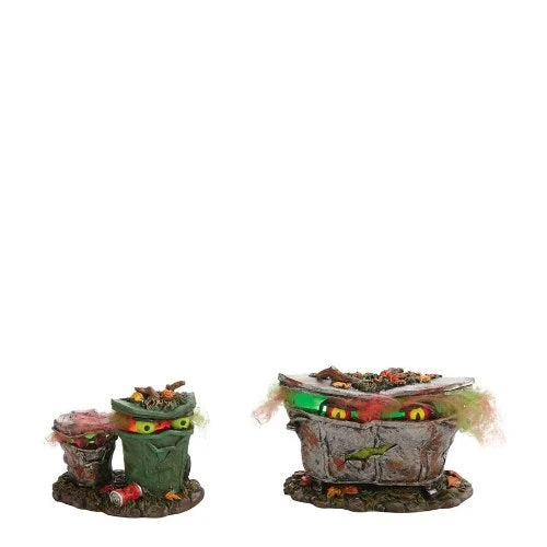 Department 56 Halloween Spooky Trash Cans - 2 Piece Set 1 Department 56 Halloween Spooky Trash Cans - 2 Piece Set