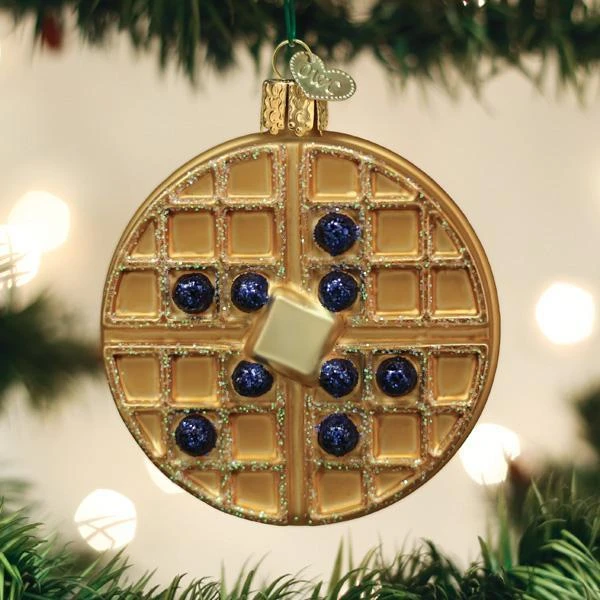 Waffle Glass Ornament 1 Waffle Glass Ornament