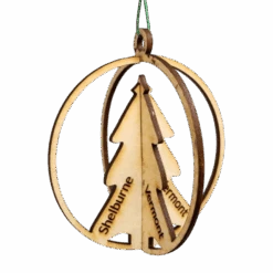 3D Tree - Shelburne Vermont - Laser Cut Ornament