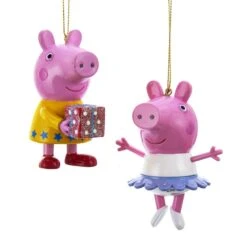Kurt Adler Peppa Pig Ornament - Yellow Dress -Country Christmas Loft Shop d69a8d7lcgew9tc0ubme