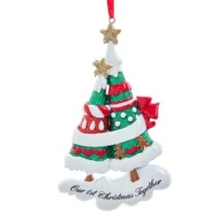 Kurt Adler Our 1st Christmas Together Gingerbread Tree Ornament