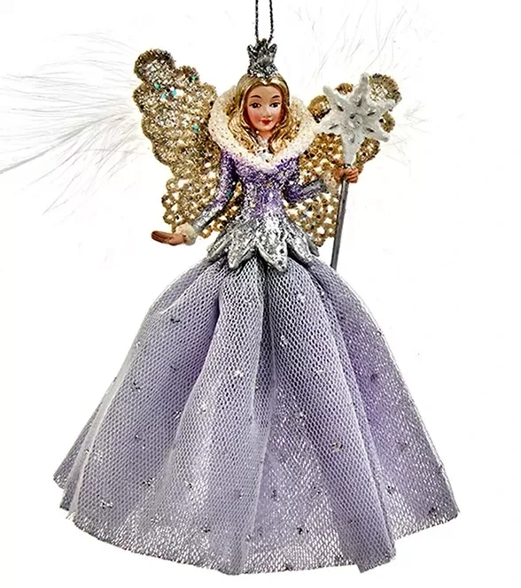 Kurt Adler Lavender Snow Queen Ornament - 1 Kurt Adler Lavender Snow Queen Ornament -