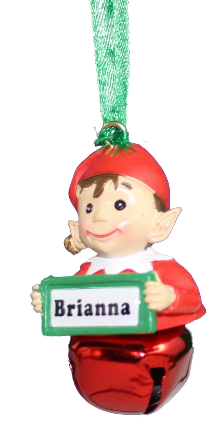 Elf Bell Ornament With Name - Brianna 1 Elf Bell Ornament With Name - Brianna