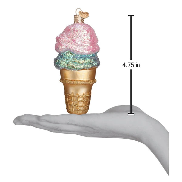 Double Dip Ice Cream Glass Ornament 2 Double Dip Ice Cream Glass Ornament - Image 2