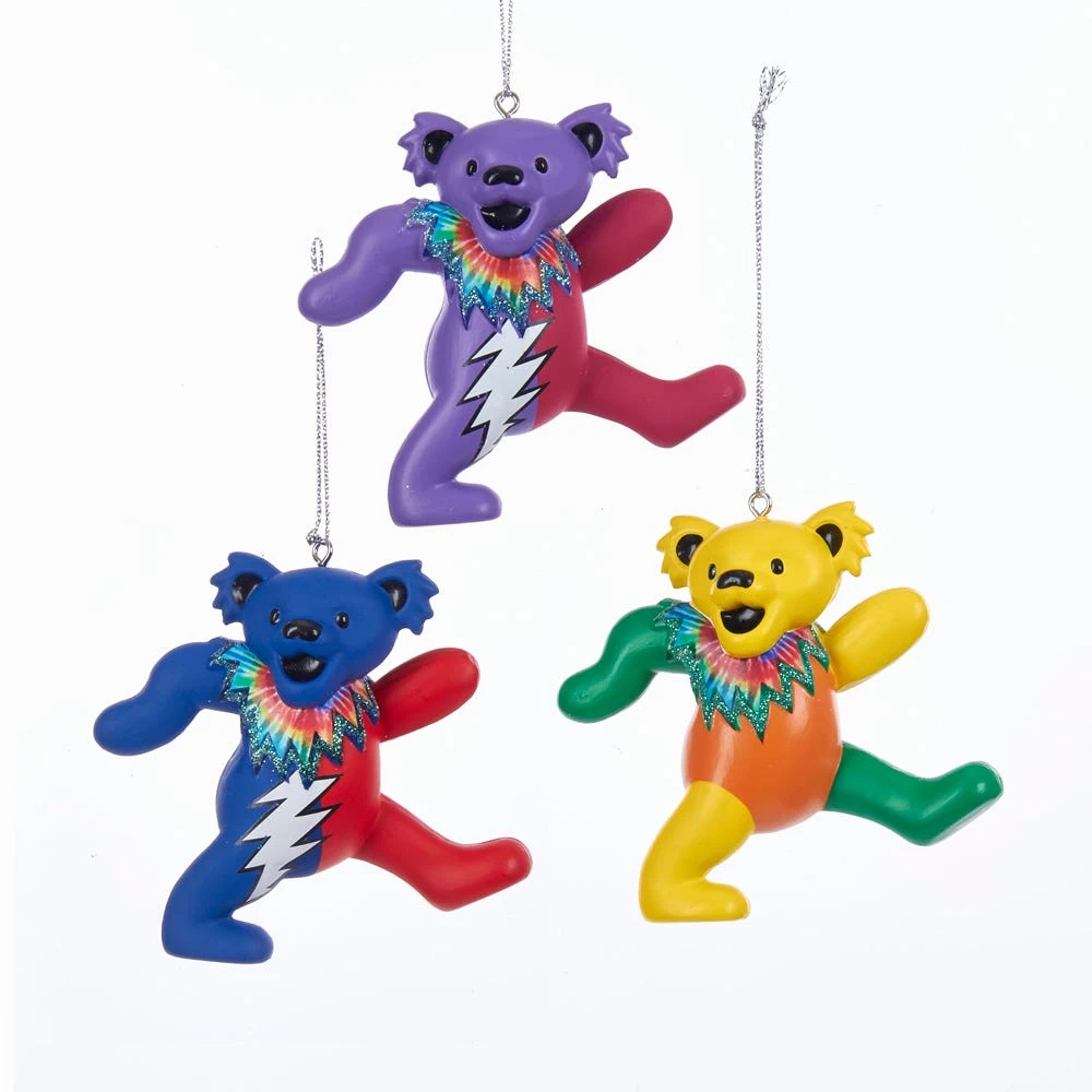 Kurt Adler Grateful Dead Bear Ornament - Yellow 2 Kurt Adler Grateful Dead Bear Ornament - Yellow - Image 2