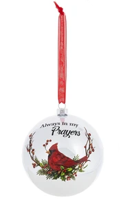 Cardinal Ball Ornament - Always In My Prayers