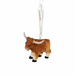 Handcarved Wood Ornament - Longhorn