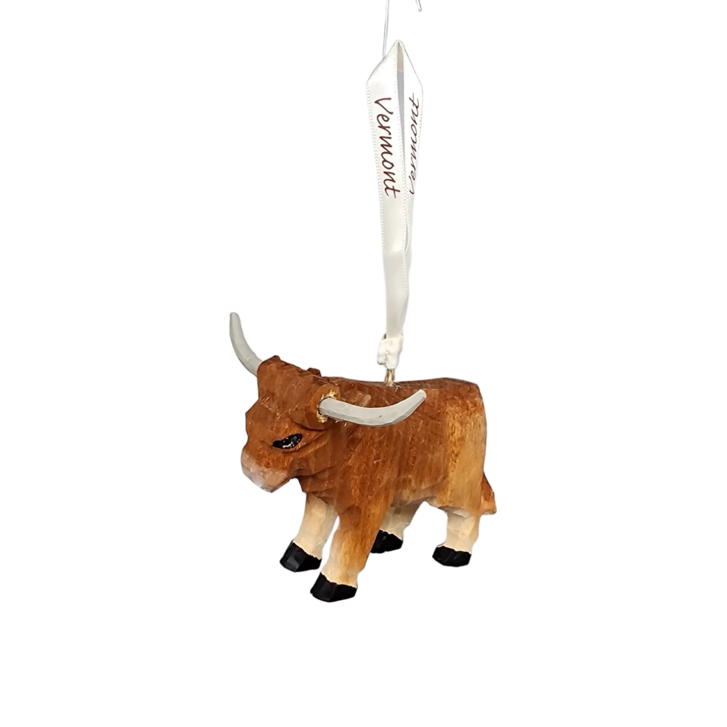 Handcarved Wood Ornament - Longhorn 1 Handcarved Wood Ornament - Longhorn