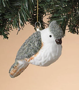 Glass Bird Ornament - 1 Glass Bird Ornament -