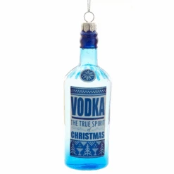 Kurt Adler Vodka The True Spirit Of Christmas Glass Ornament