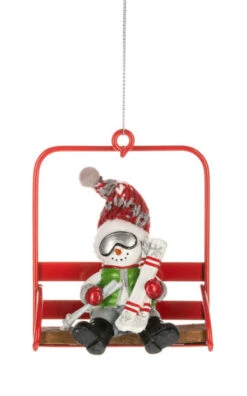 Chair Lift Character Ornament - Snowman