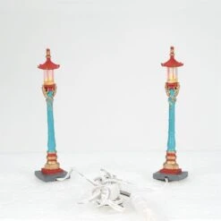 Department 56 Chinatown Post Lamps - 2 Piece Set -Country Christmas Loft Shop erozjakojb7qxiqold7f