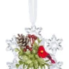 Cardinal Snowflake Ornament - Style 1