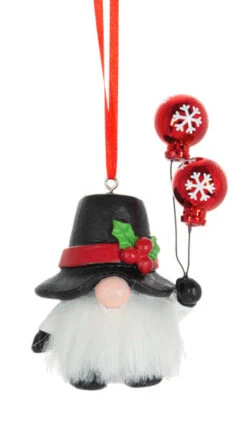 Hanging With My Gnomies Ornament - Black Holly Hat