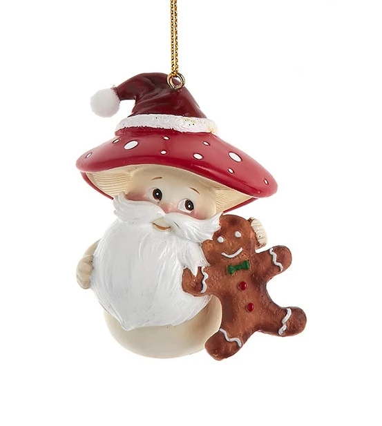 Merry Little Mushroom Santa Ornament - Gingerbread 1 Merry Little Mushroom Santa Ornament - Gingerbread