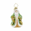 Christopher Radko Little Gem Glass Ornament - Emerald Isle Kris Kringle