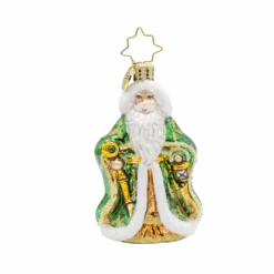 Christopher Radko Little Gem Glass Ornament - Emerald Isle Kris Kringle