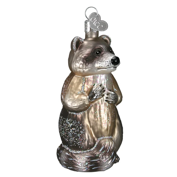 Racoon Glass Ornament 4 Racoon Glass Ornament - Image 4