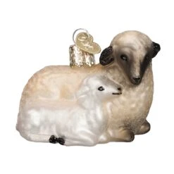 Sheep With Lamb Glass Blown Ornament -Country Christmas Loft Shop fagvpdj4tcujroewcjxn