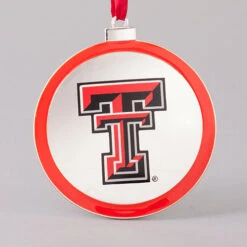 STERLING Silver Plated College Logo Ornament - Texas Tech