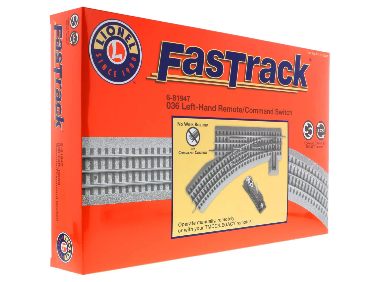 Lionel O-Gauge FasTrack O36 Left Hand Remote Command Switch 4 Lionel O-Gauge FasTrack O36 Left Hand Remote Command Switch - Image 4