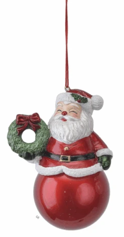 Santa Ball Ornament