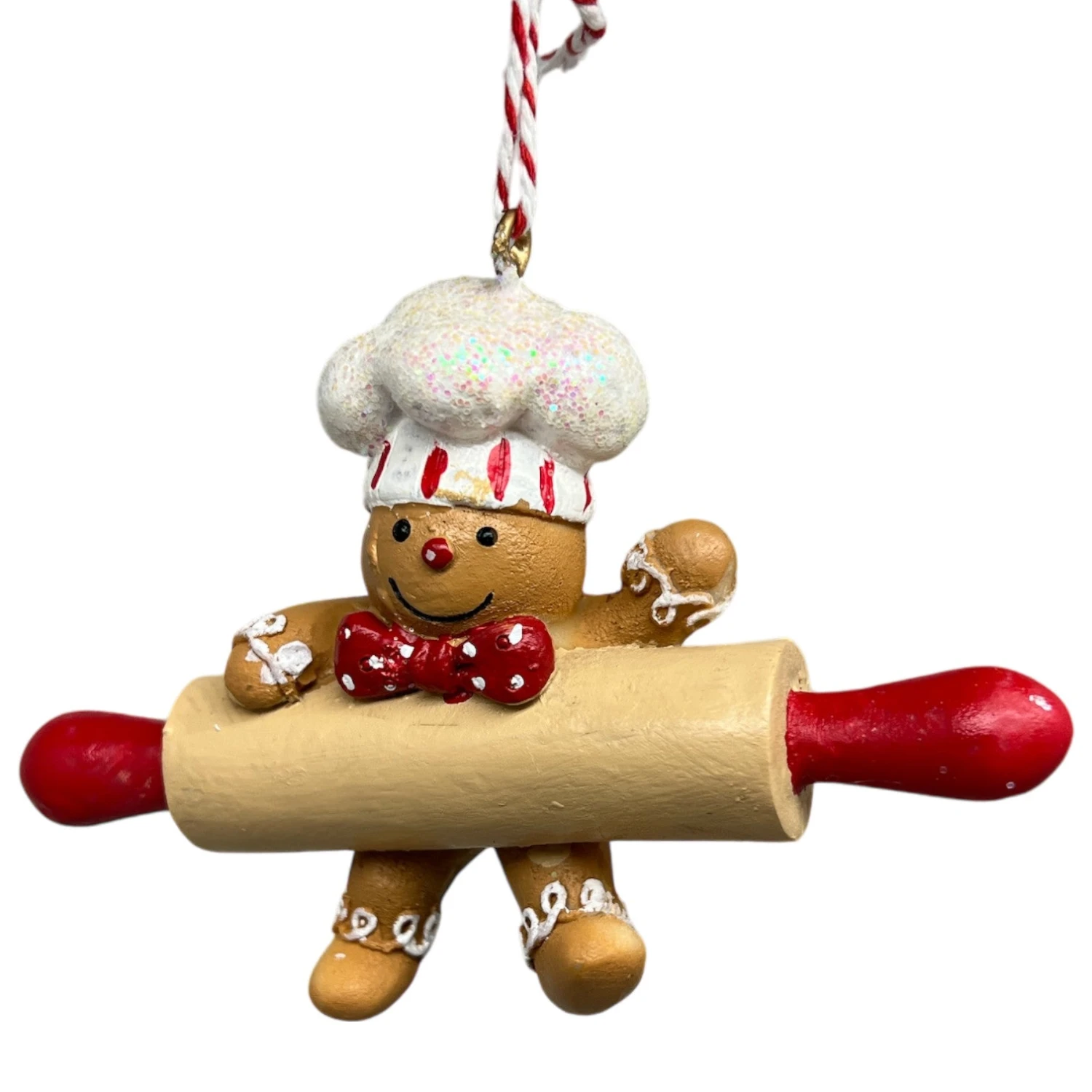 Resin Holiday Gingerbread Chef With Rolling Pin Ornament 1 Resin Holiday Gingerbread Chef With Rolling Pin Ornament